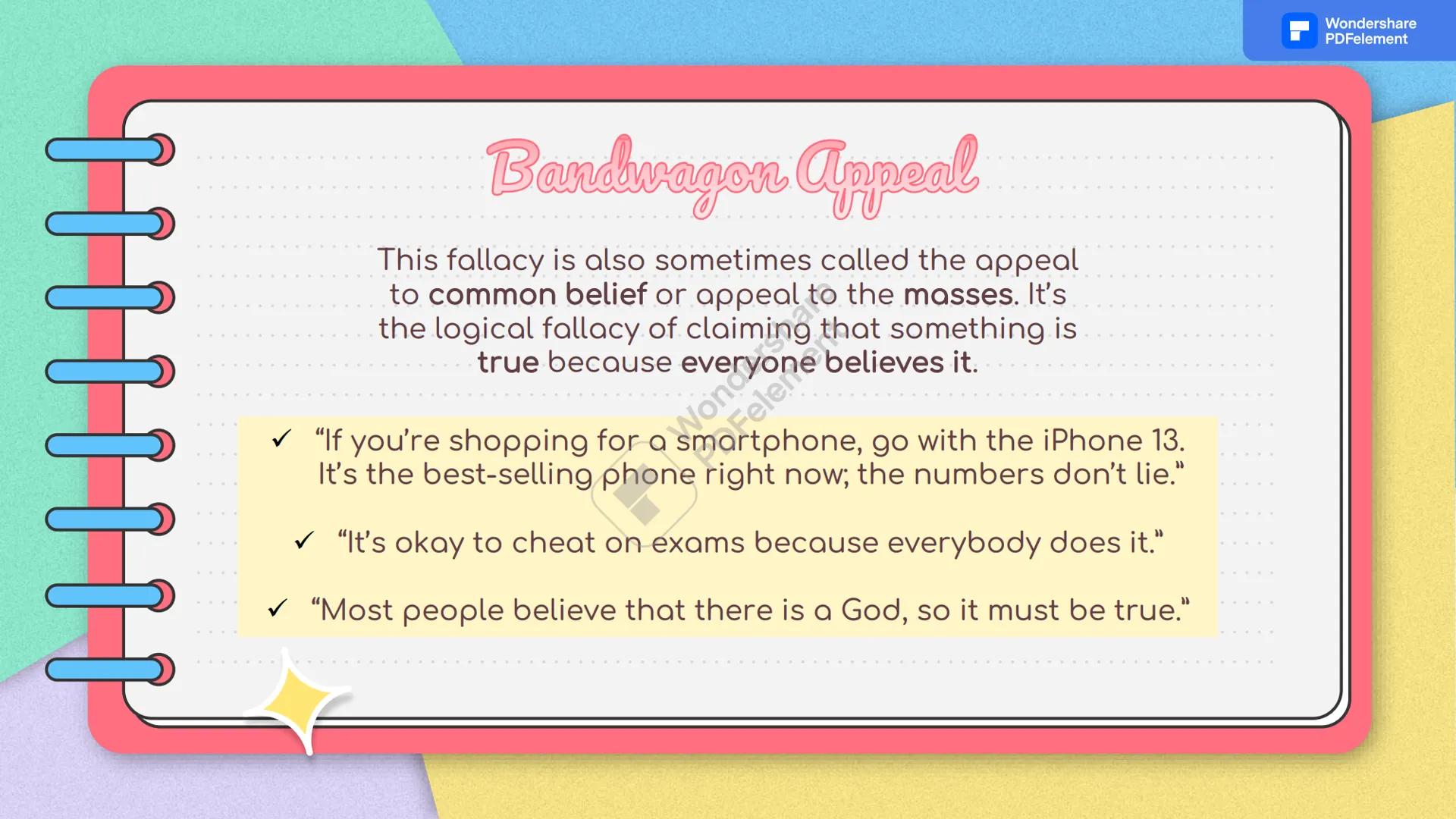 Recognizing

Dersh
PDFelement
Katherin, Samuel, Natalia, Yorman, Santiago, and Nicolas
Wondershare
PDFelement What are fallacies?

Fallacies
