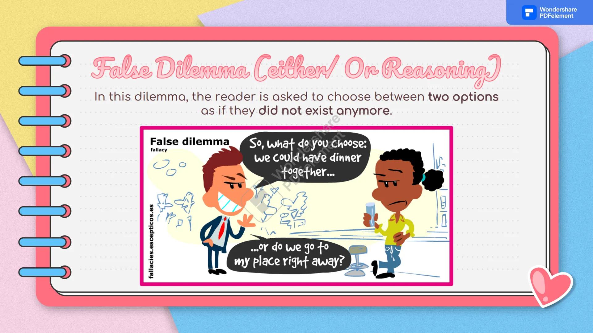 Recognizing

Dersh
PDFelement
Katherin, Samuel, Natalia, Yorman, Santiago, and Nicolas
Wondershare
PDFelement What are fallacies?

Fallacies