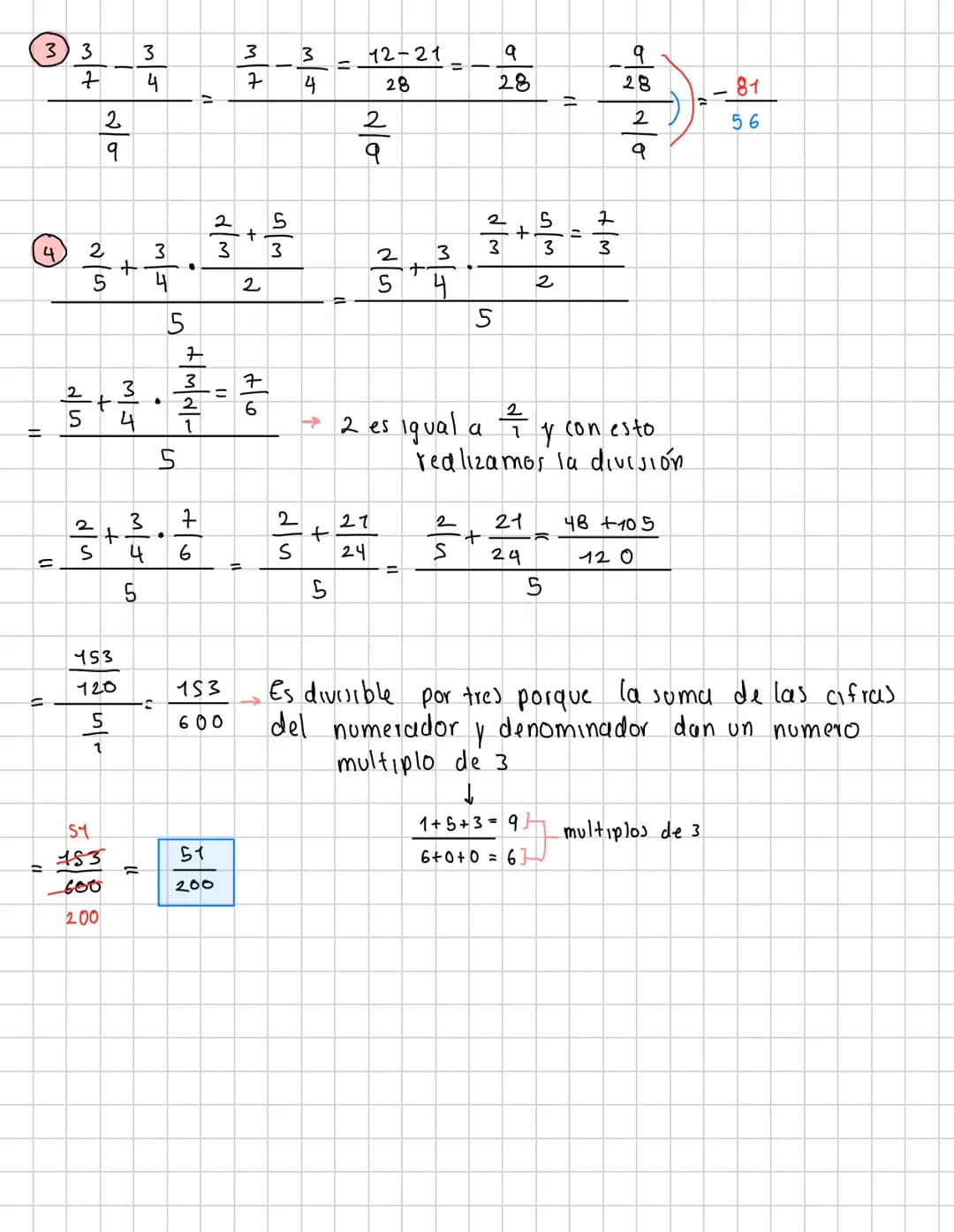 2
3
+
4
X
1/3
45
2
4
7
Operaciones de Fracciones TNXI
4
5
..
2
2
Recuerda el orden de operaciones
#2) ÷ 3 Empezamos por la
20
4
7
7 35
7
mul