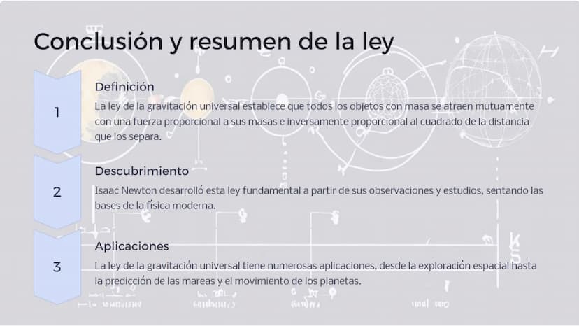 Introducción a la
ley de la
gravitación
universal
La ley de la gravitación universal es uno de los principios
fundamentales de la física, qu