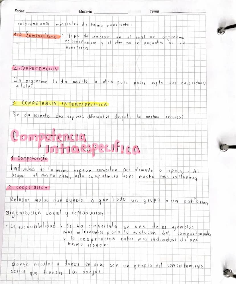 Fecha
Materia
Intercambiando
minerales
de Forma
constante.
1.3 Comensalismo : Tipo de simbiosis
Tema
en el cual un
orgunamo
perjudica ni
e
e