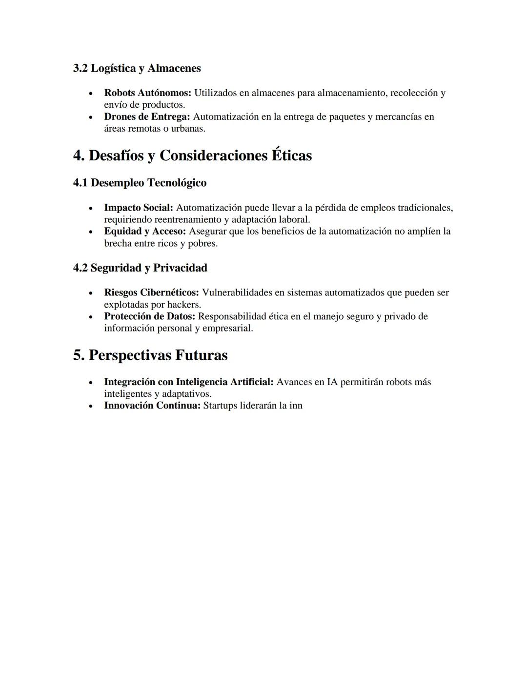 # Automatización y Robótica en Startups

APUNTES//

1. Introducción

- Definición de Automatización: Implementación de sistemas y procesos
a