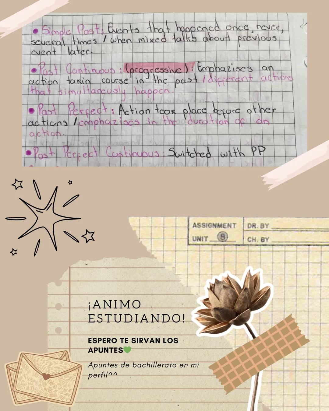 English
Past Tense
Apuntes para Bachillerato Past Tense Chart
Subj+V2+ Obj
Simple past
Tense
Structure
Example
I ate an
lost continuous Stru
