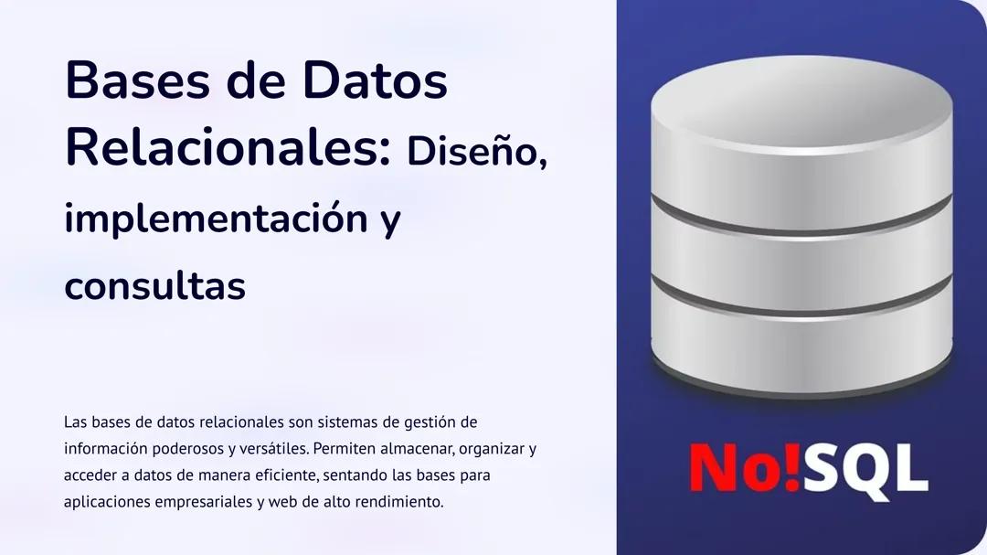 Bases de Datos Relacionales: 