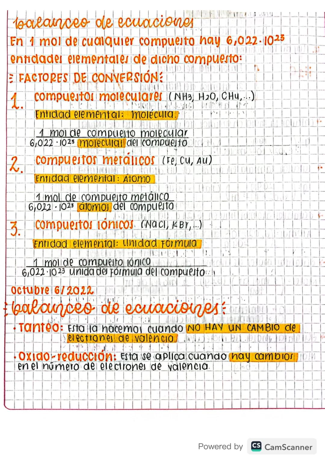 Química grado 11 - Balanceo de ecuaciones