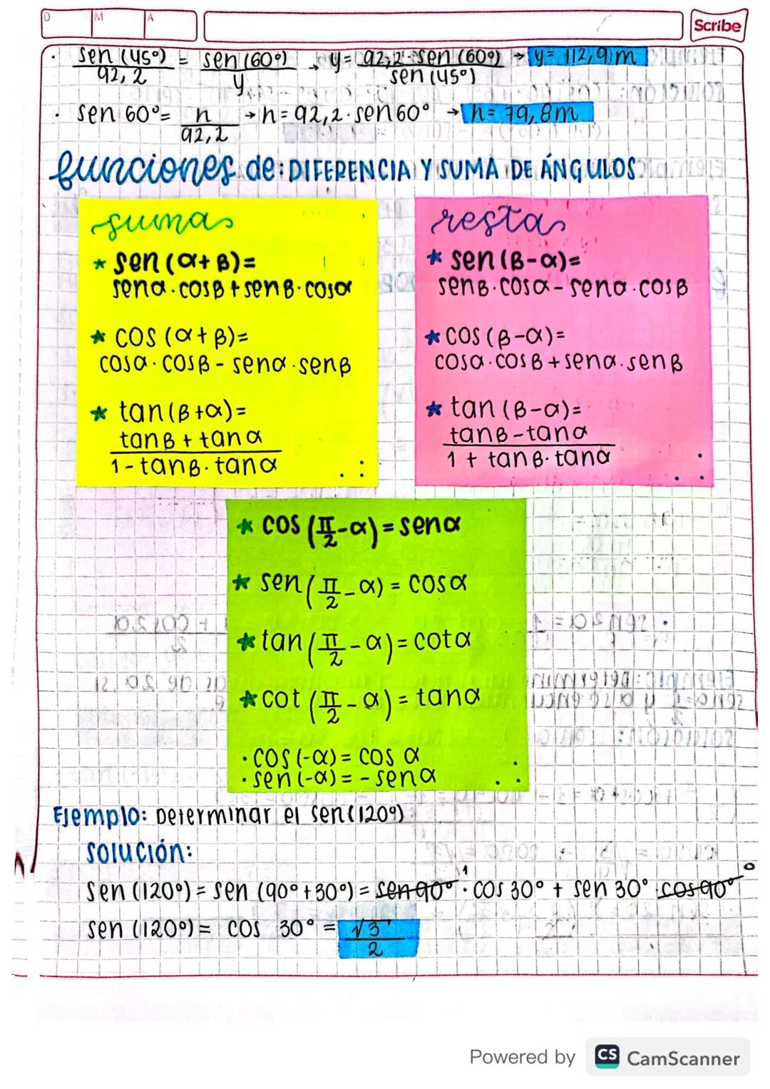 Matemáticas grado 10 y 11 - Funciones e Identidades Trigonométricas