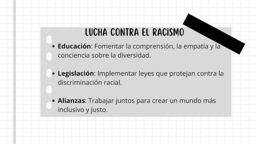 RACISMO ¿QUÉ ES EL RACISMO?
El racismo es la discriminación o prejuicio
basado en la raza, etnia o nacionalidad de una
persona. Se manifiest