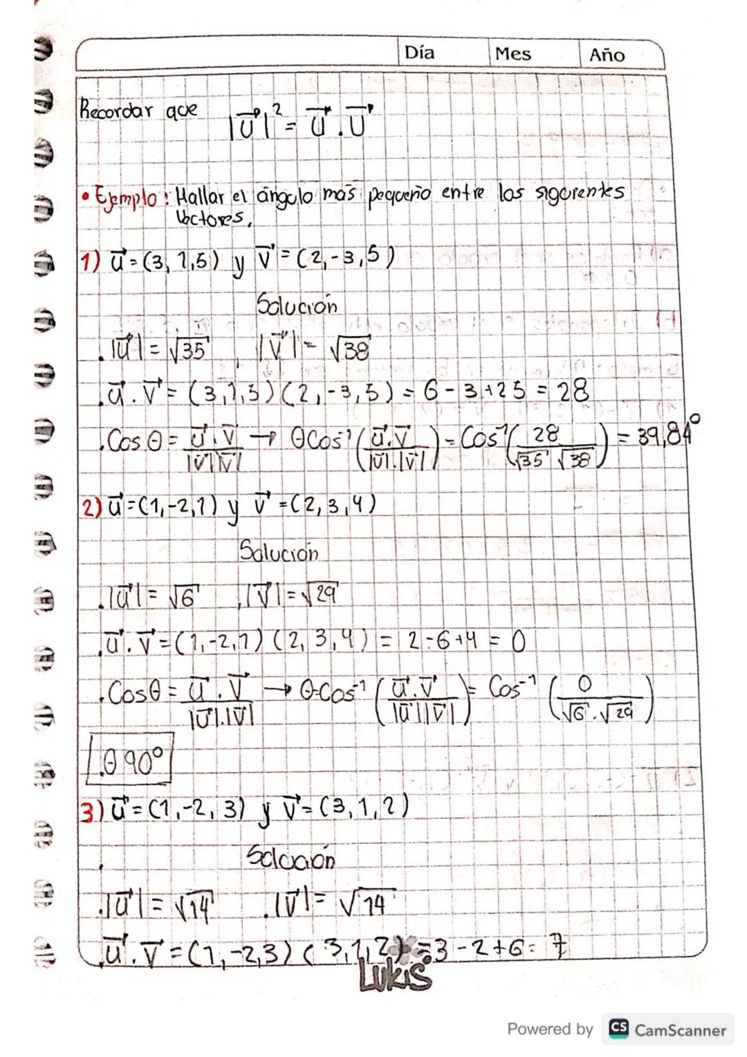 Case 18.
Día 30 Mes 10 Año 23 fisica I
Definition 5: (Vectores coordinados unitarios) son
3 Vectores de magnited 7 que llevon 10 dirección d
