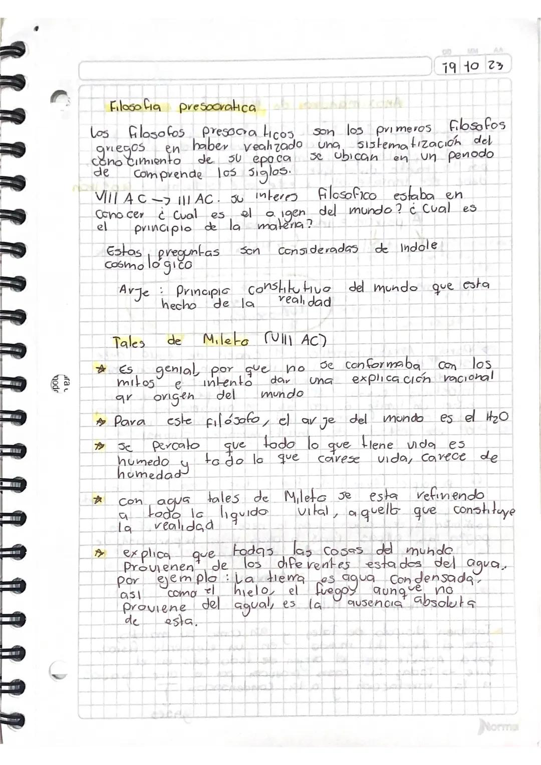 Introducción a la Filosofía Presocrática