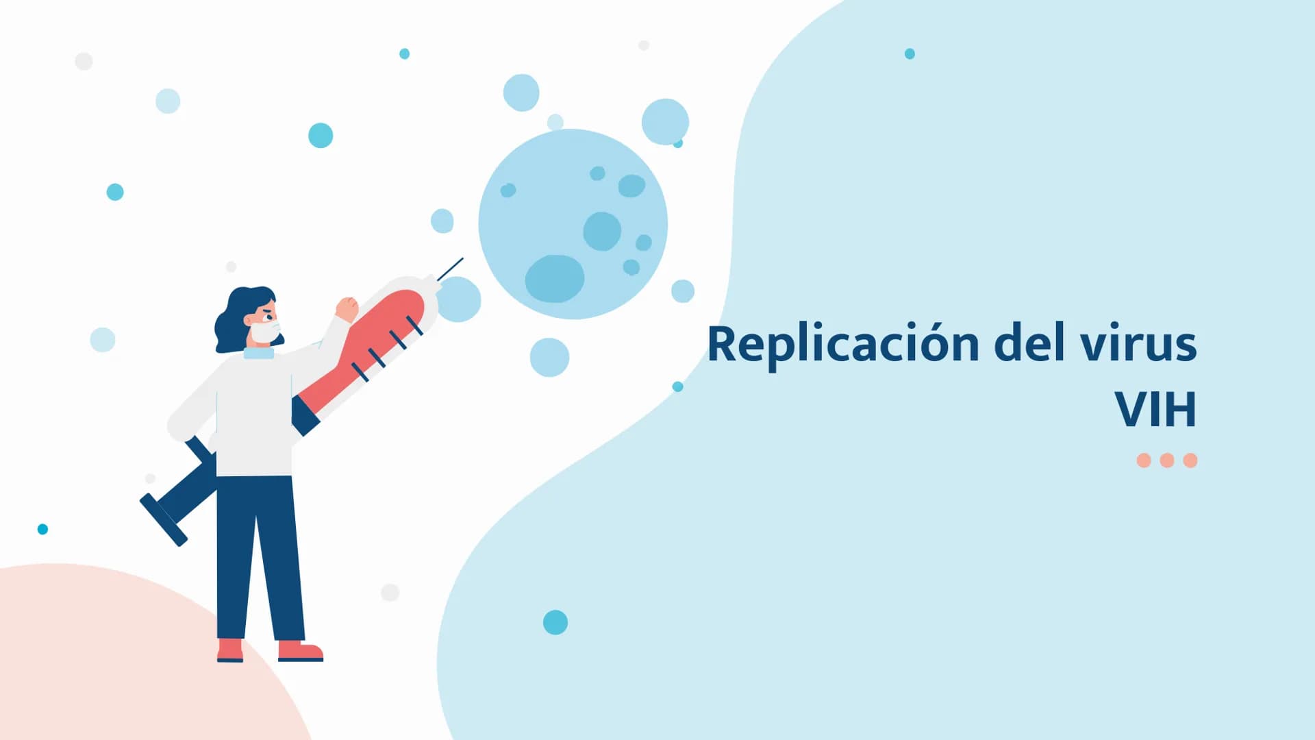 Replicación del virus
VIH ¿Qué es el VIH?
EI VIH es un virus de la familia
retrovidriae, que causa una infección
persistente. Por lo general