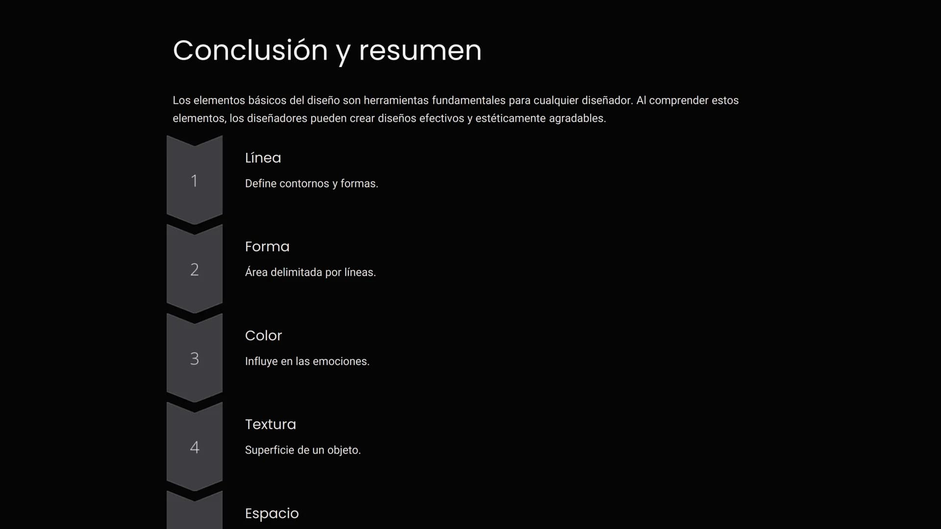 Elementos
básicos del
diseño
El diseño es un proceso creativo que involucra la organización de
elementos visuales para lograr un resultado e