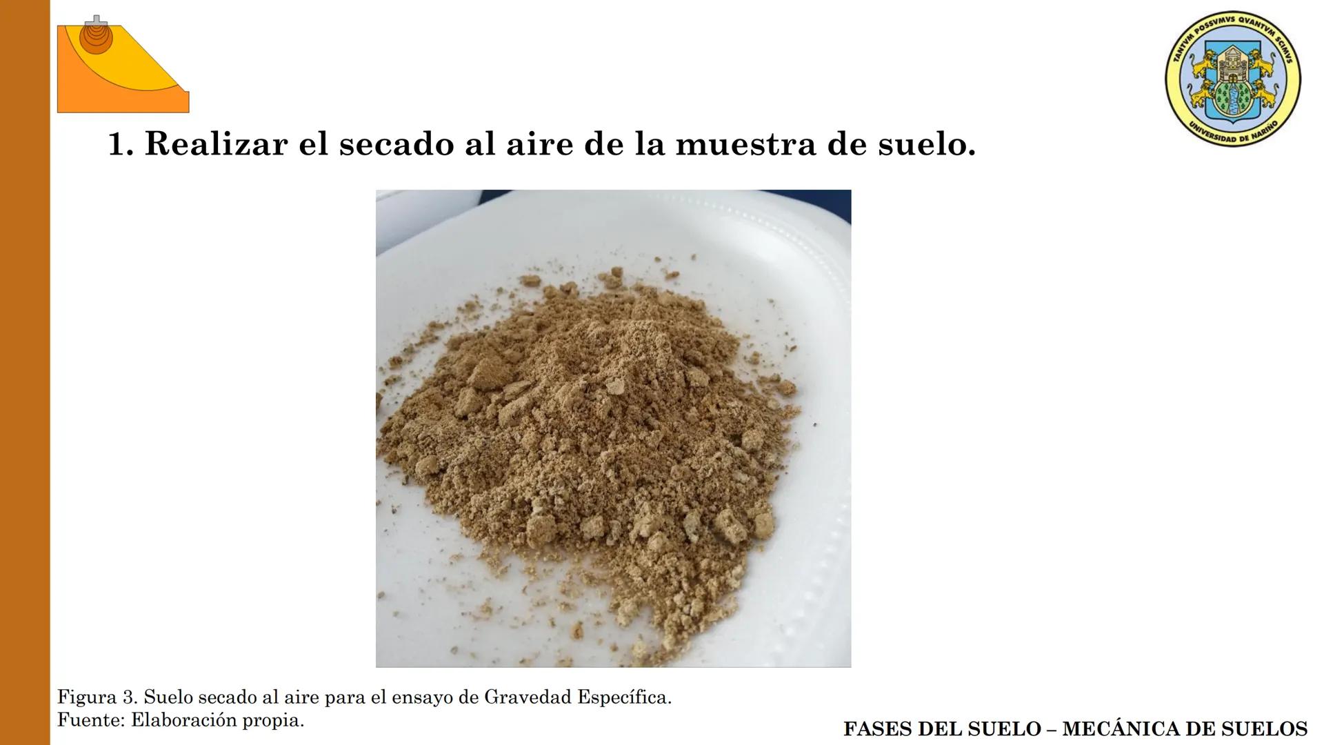 ESPECIALIZACIÓN EN
GEOTECNIA
MECANICA DE SUELOS
Capítulo 2.
Propiedades físicas del
suelo 2.1 – 2.2 Relaciones gravimétricas –
Fases de los 