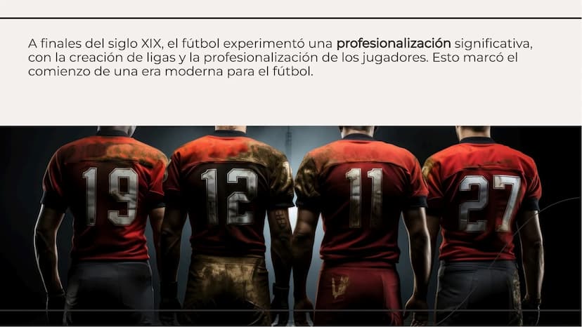 La Evolución del Fútbol
a lo largo de la Historia El fútbol ha experimentado una evolución significativa a lo largo de los años,
desde sus h