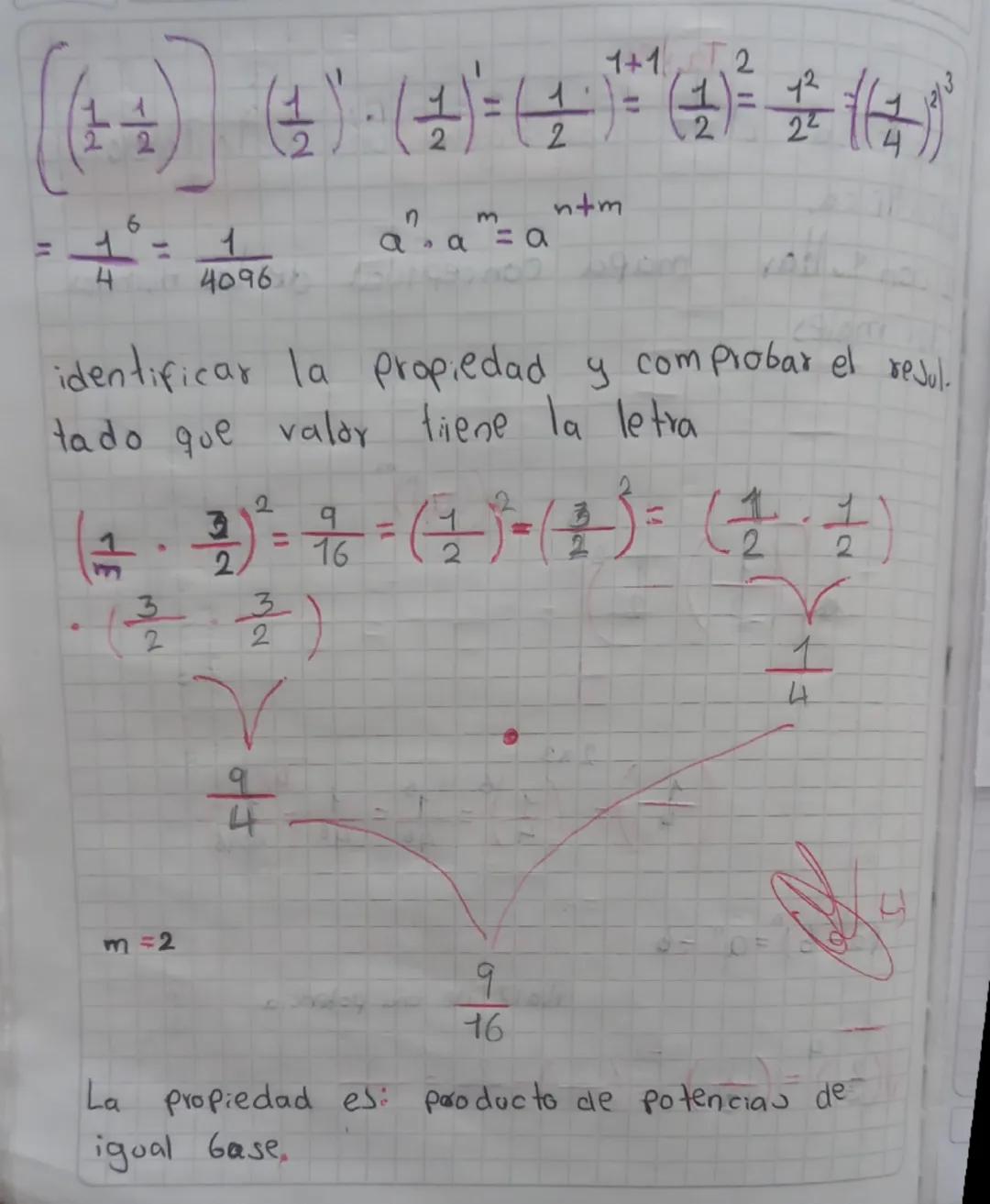 Potenciacion y radiación de fracciones