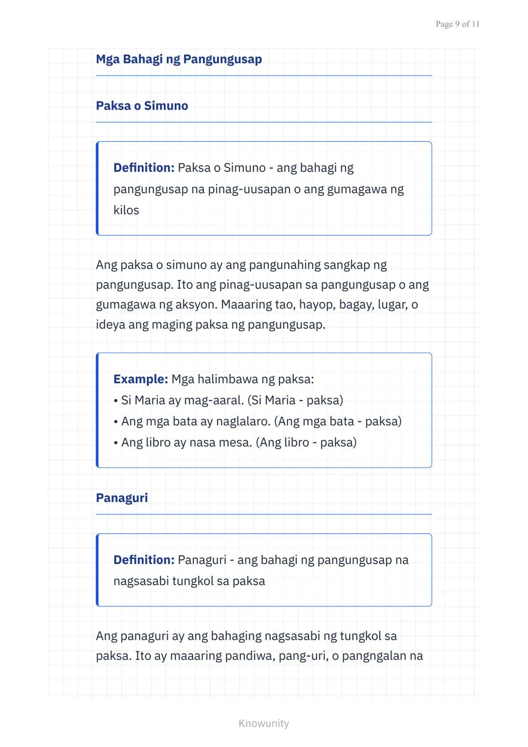 Wika at Estruktura ng Filipino: Balarila - Pangungusap at
Kayarian
Pag-aaral ng mga uri ng pangungusap at
kayarian nito sa wikang Filipino u