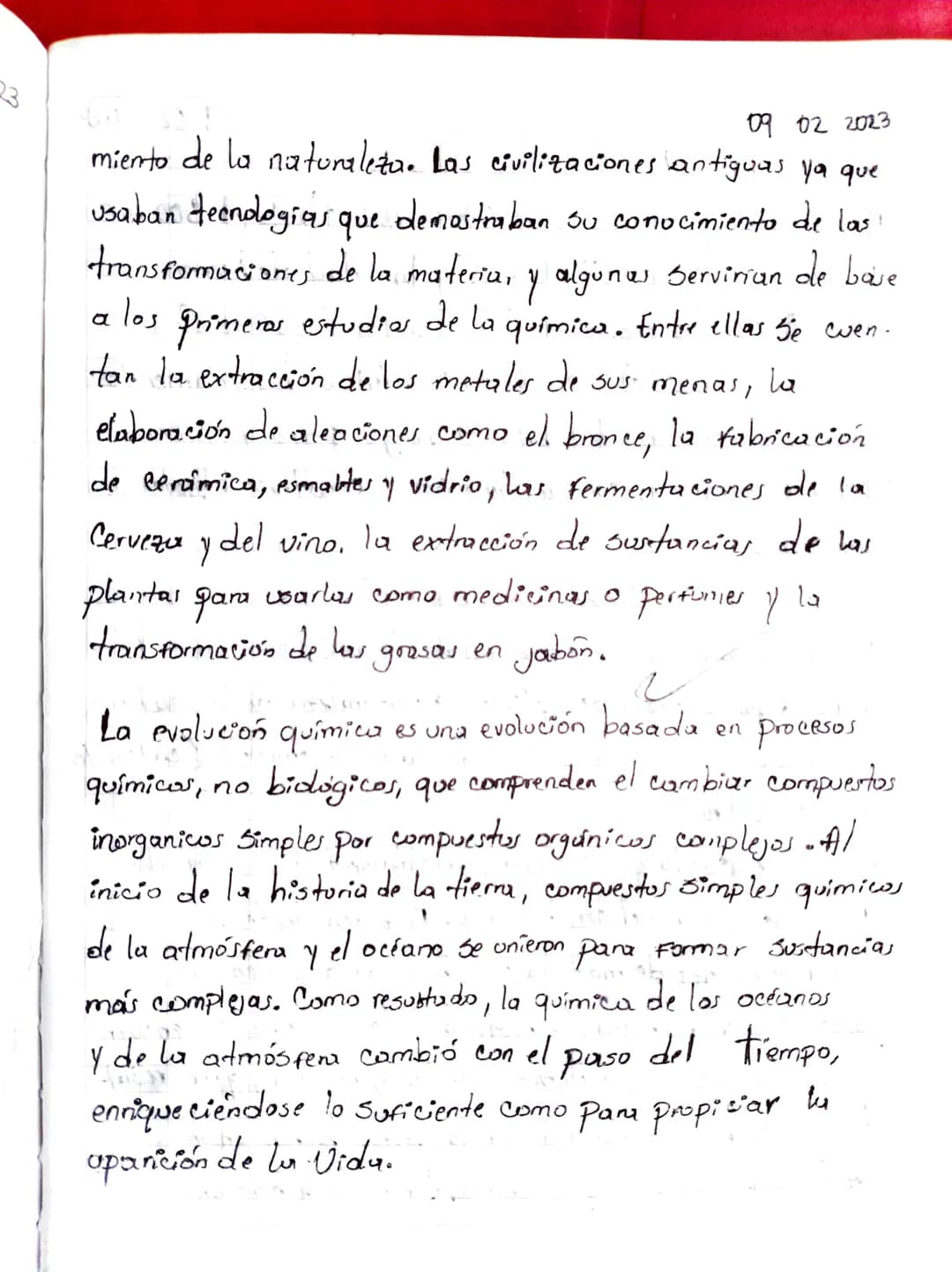 Química
0902 2023
Concepto: Es la ciencia que estudia la materia, su compost-
ción, su estructura, Sus
Propiedades,
Su transforma cion, y
fe