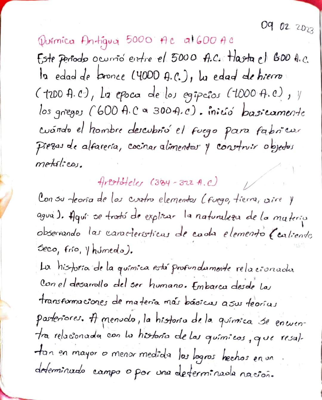 Química
0902 2023
Concepto: Es la ciencia que estudia la materia, su compost-
ción, su estructura, Sus
Propiedades,
Su transforma cion, y
fe