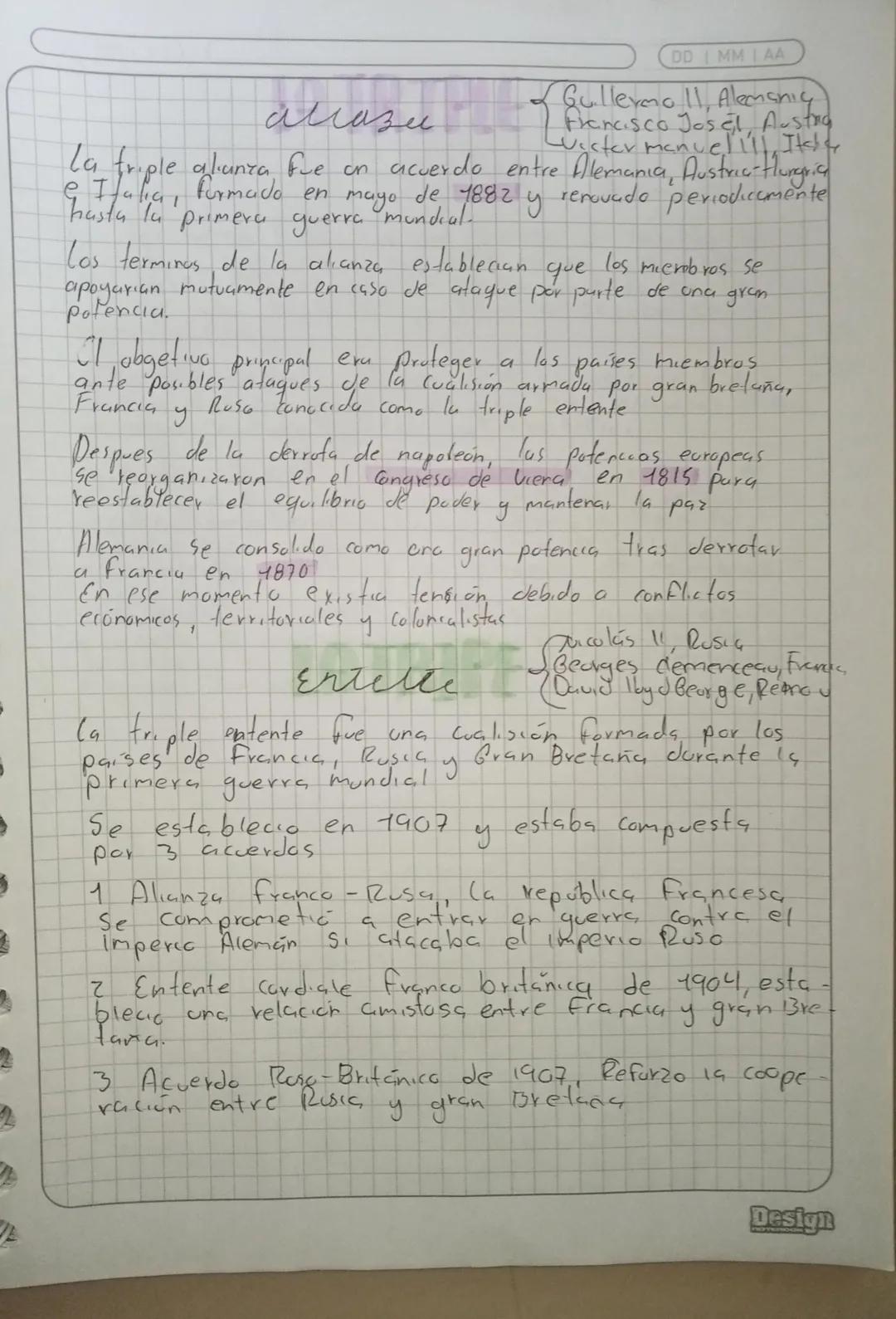 DD IMMAA

амази

Guillermo II, Alemans
Francisco Jos el, Austra
Wister manuell'l, Italy

La triple glianza fue on acuerdo entre Alemania, Au