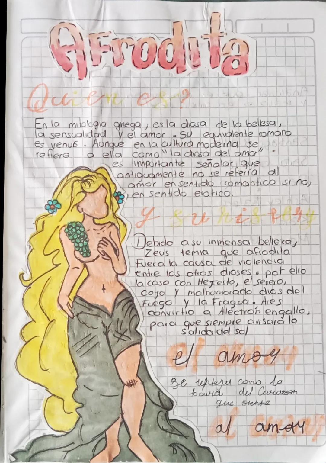 # Afrodita

En la mitologia griega, es la diasa de la bellesa,
la sensualidad y el amor su equivalente romano
es venus. Aunque en la cultura