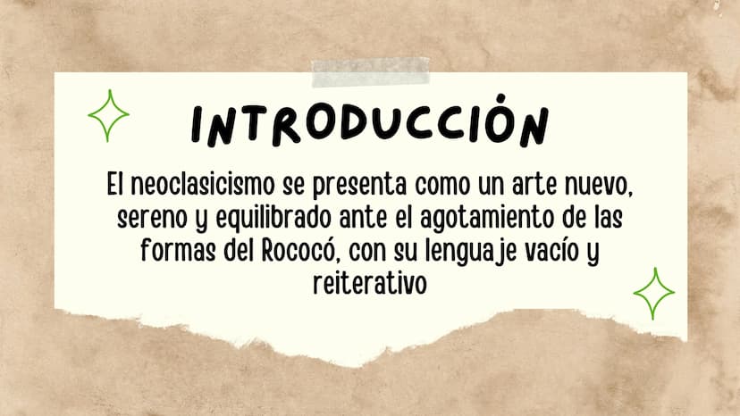 LITERATURA DEL
NEOCLASICISMO
Д
eeee ◇ INTRODUCCIÓN
El neoclasicismo se presenta como un arte nuevo,
sereno y equilibrado ante el agotamiento