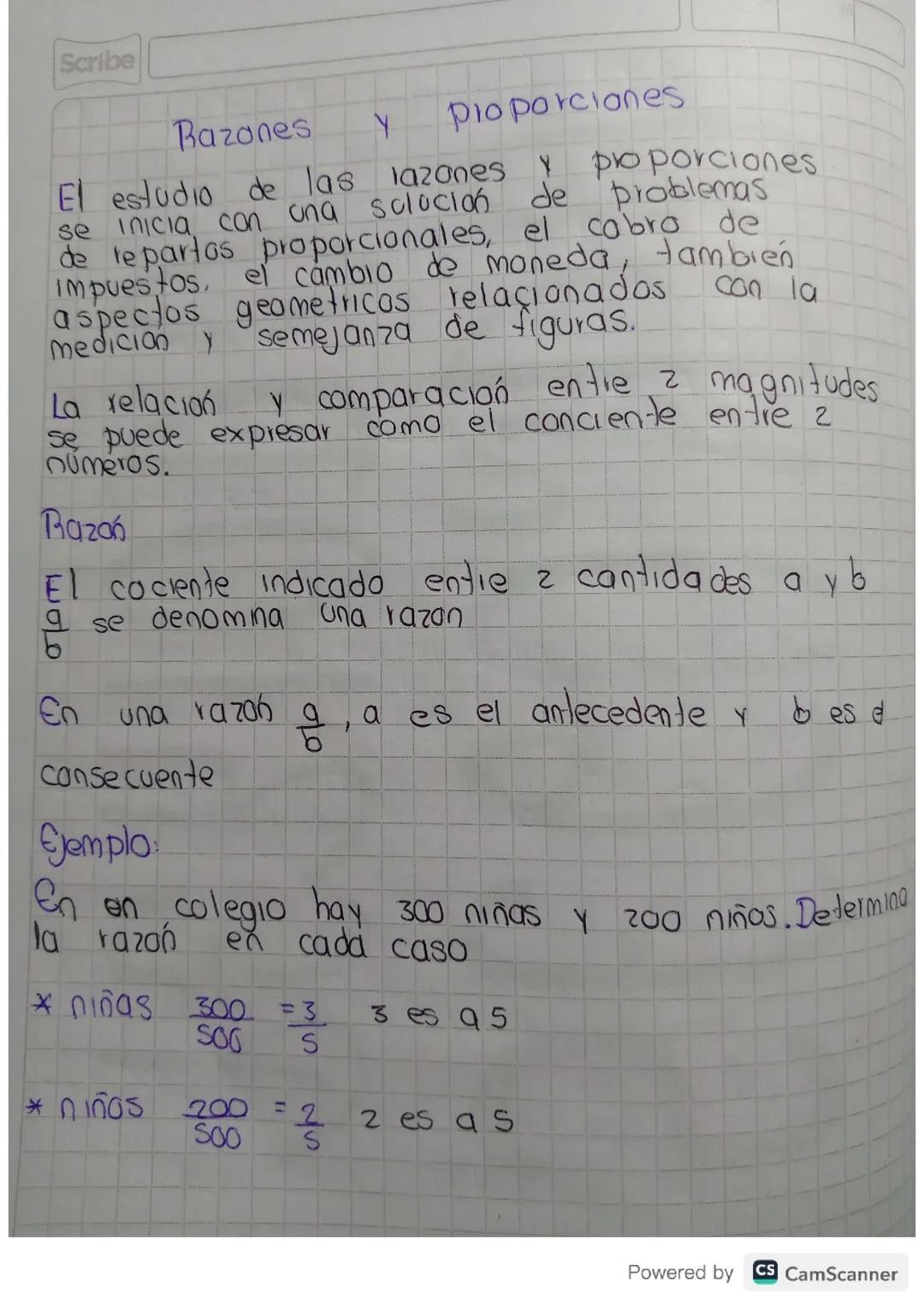 Razones y proporciones