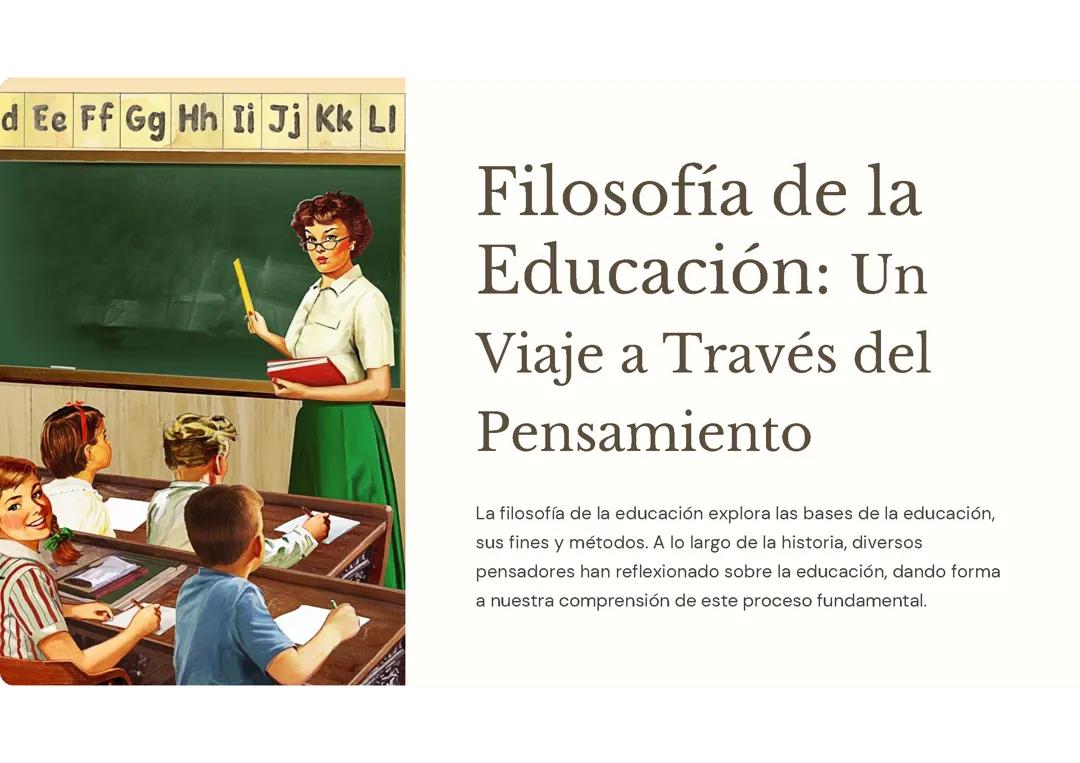 Filosofía de la educación: 