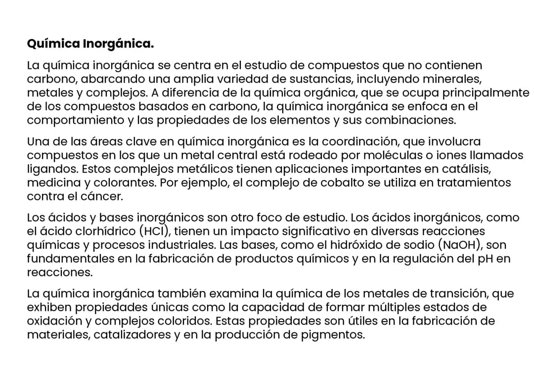 QUIMICA INORGANICA