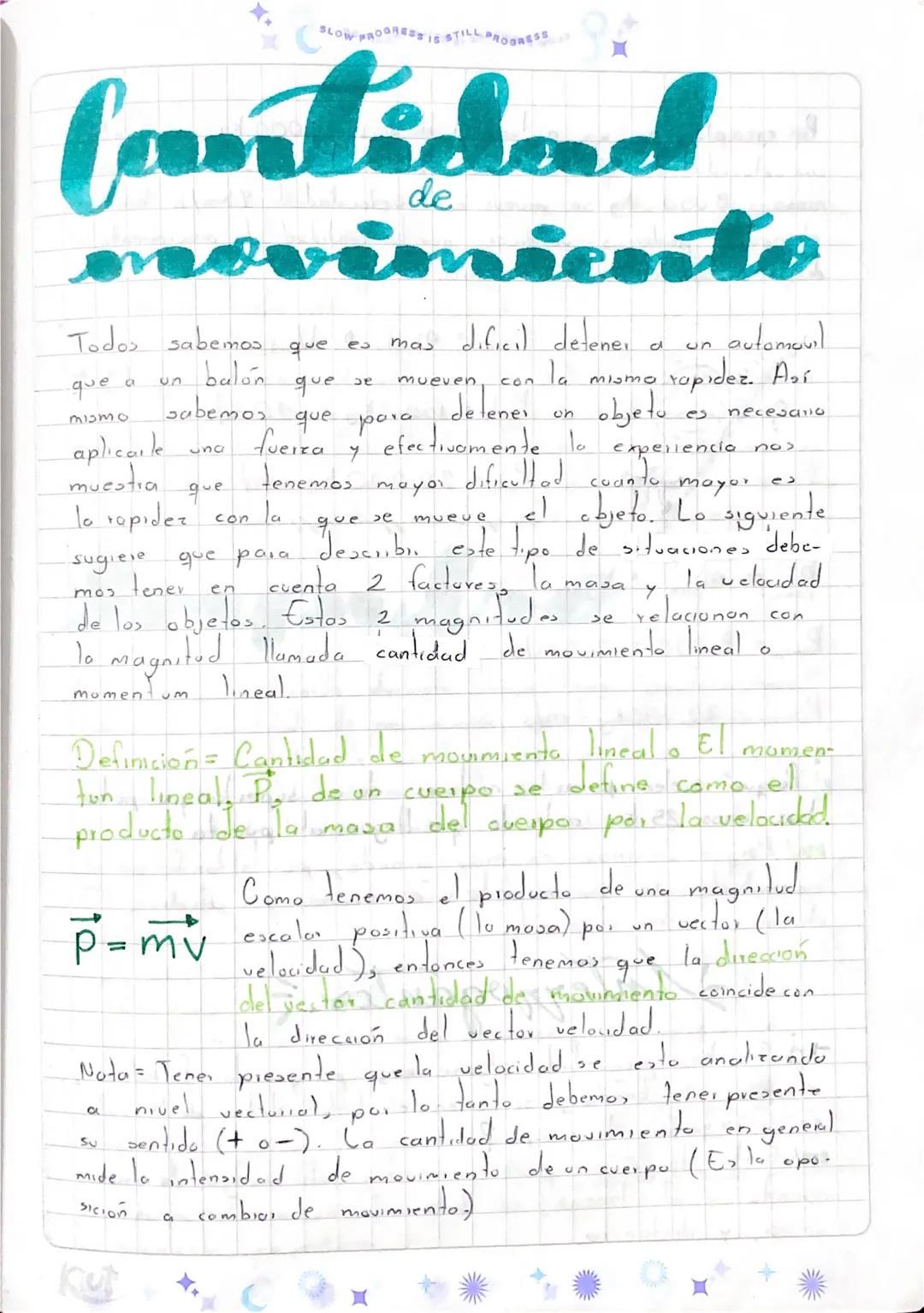 SLOW PROGRESS IS STILL PROGRESS
Cantidad
de
movimiento
Todos sabemos que
que a
92
31530
balon
sabemos
es
mas dificil detener
con la
oh
d
93

