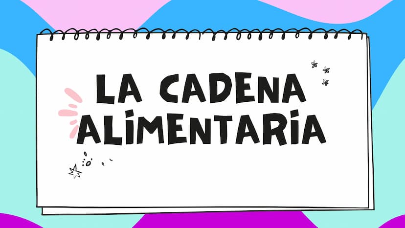 LA CADENA
ALIMENTARIA PLANTA
CARACOL
SAPO
PALOMA
HALCÓN
SALTAMONTES
MURASAÑA
¿QUE ES?
La cadena alimentaria o trófica es un proceso
que da e
