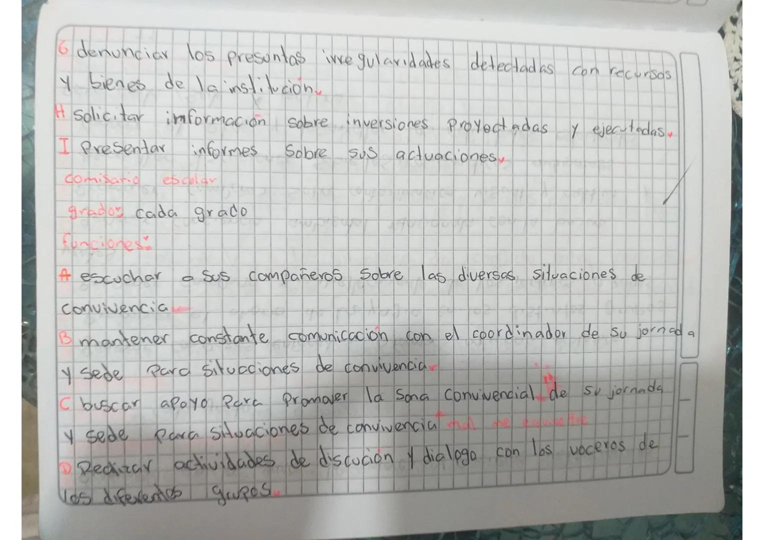 6 denunciar los presuntas irregularidades detectadas con recursos
y bienes de la institución.

H Solicitar informacion sobre inversiones pro