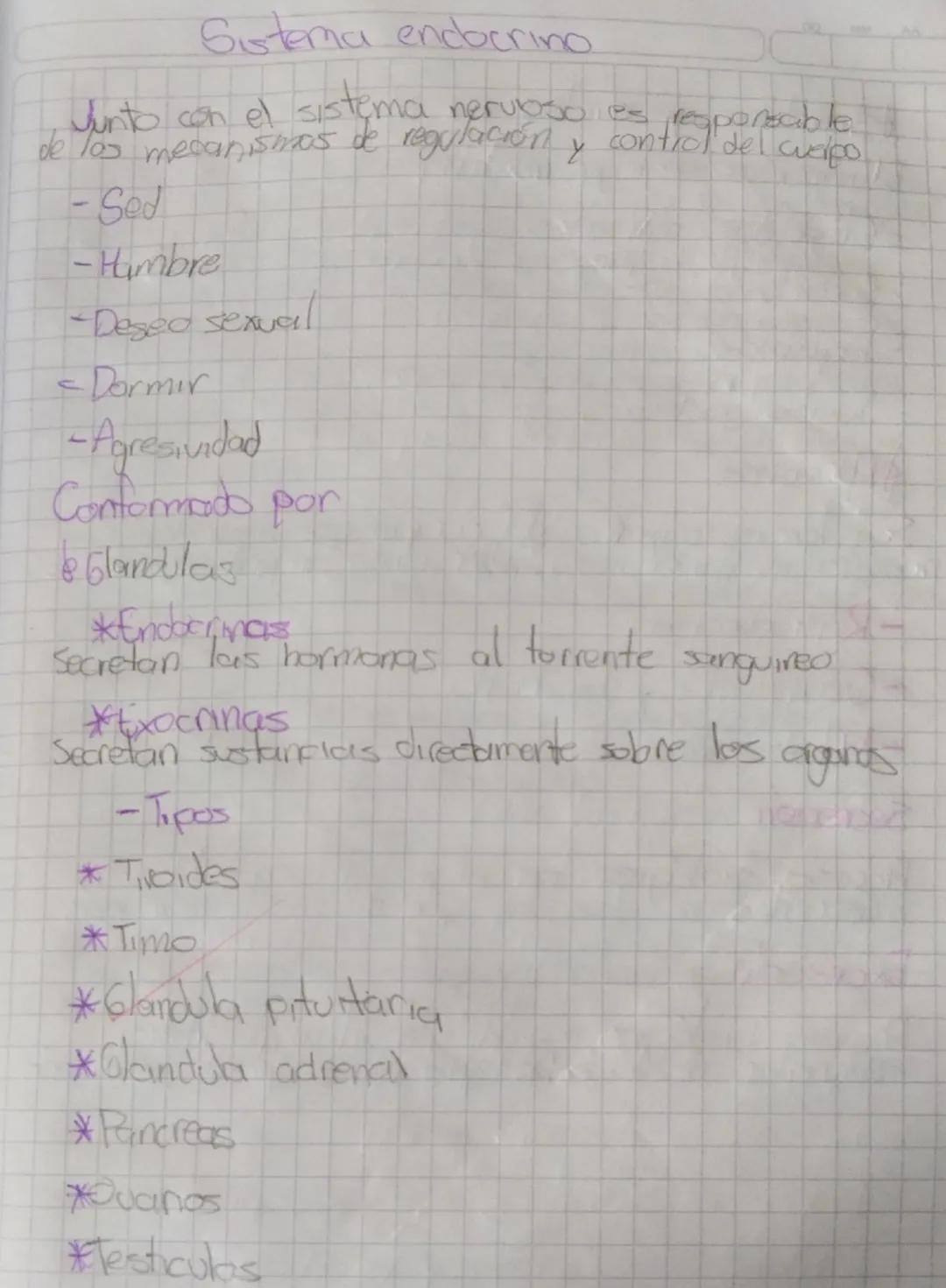 Stema endocrino
Junto con el sistema nervoso es responsible
de los mecanismos de regulación y control del cualpo
-Sed
-Hambre
*Deseo sexual
