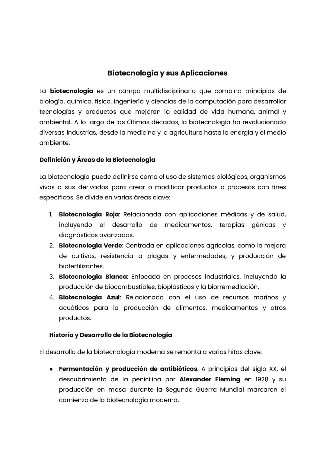 Biotecnología y sus Aplicaciones