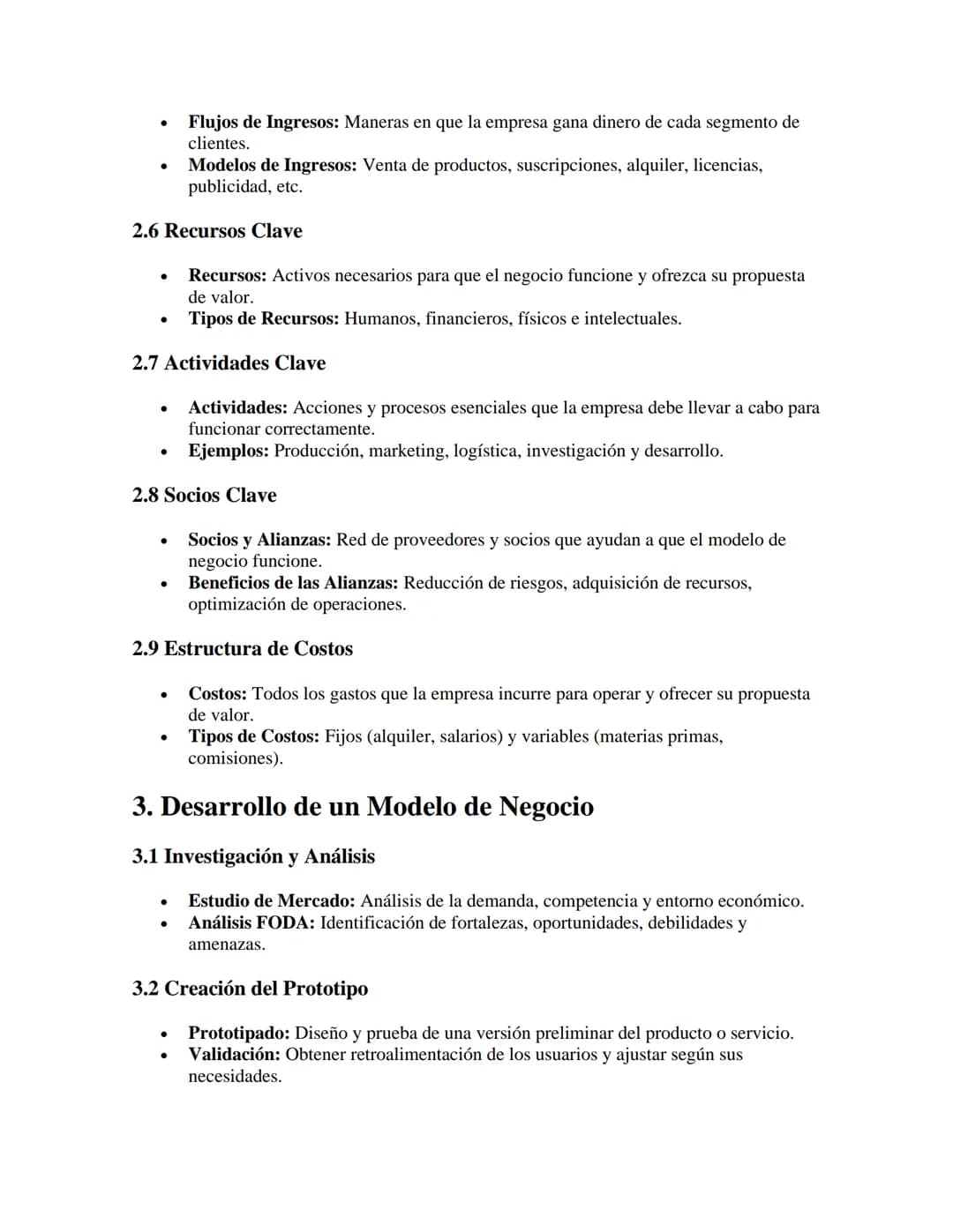 Desarrollo de Modelos de Negocio
APUNTES//
1. Definición de Modelo de Negocio
•
•
Modelo de Negocio: Estructura conceptual que explica cómo 