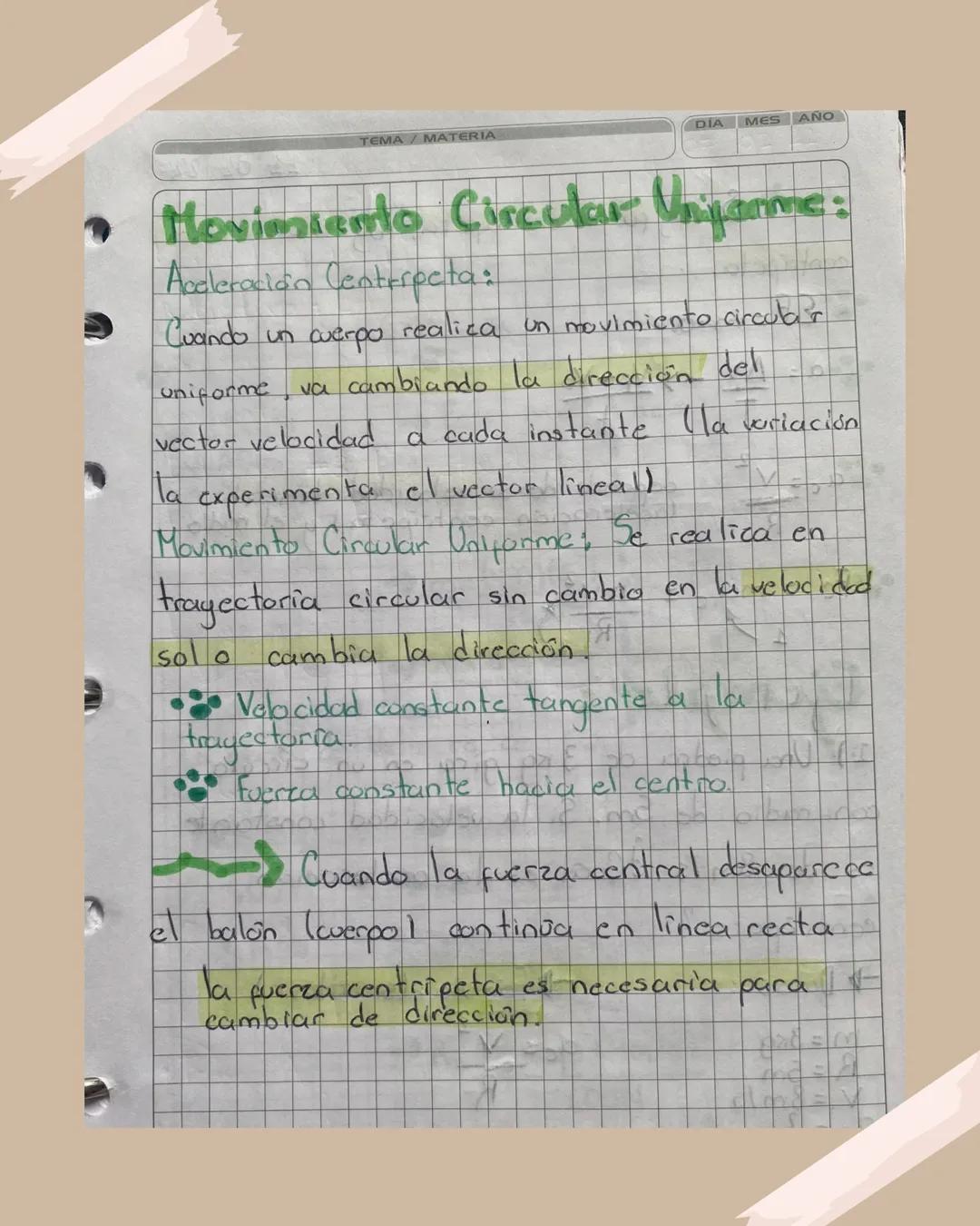 Movimiento Circular
Uniforme
-b±√6²-4ac
2a
-px+9=0
X-6-24
X+a-b
f(x)=tanx
a
X1/2
" f(x) =>
Apuntes para Bachillerato TEMA/MATERIA
DIA MES AÑ