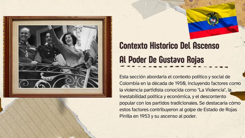 Gustavo Rojas
Pinilla
Gustavo Rojas Pinilla fue un militar y político colombiano que gobernó
como presidente de Colombia desde 1953 hasta 19