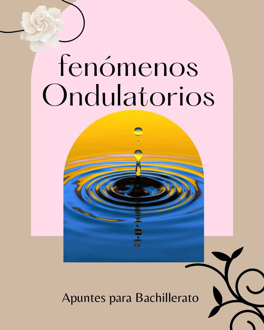 fenómenos
Ondulatorios
00-00-00
Apuntes para Bachillerato Omenos
atorios. Week Hy
Fenomenos Ondulatorios:
Son
on una serie
de
comportamiento