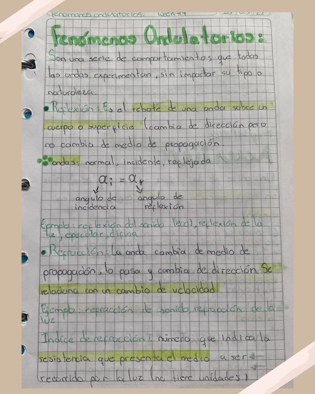 fenómenos
Ondulatorios
00-00-00
Apuntes para Bachillerato Omenos
atorios. Week Hy
Fenomenos Ondulatorios:
Son
on una serie
de
comportamiento