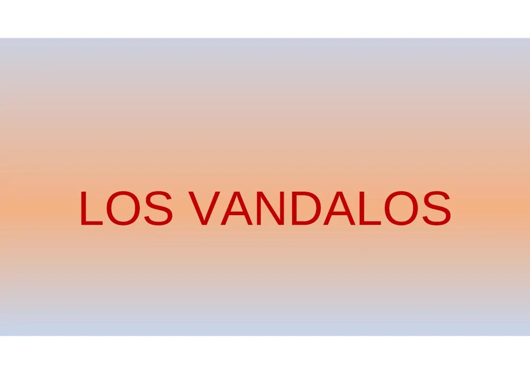 Historia y Cultura de los Vándalos