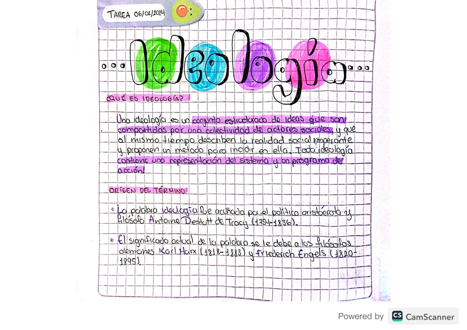 TAREA 06/02/2024
0
0
Deología
¿QUE ES IDEOLOGIAR
900
Una ideología es un conjunto estructurado de ideas que son
compartidas por una colectiv