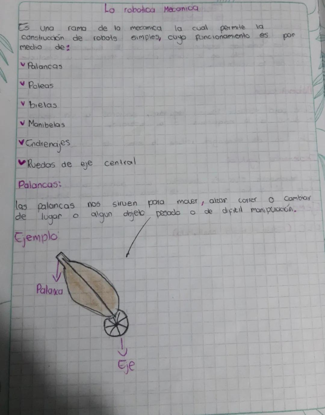 Lo robotica Mecanica
Es una
rama
de la
mecanica
la
cual
construcción de robots
simples, cuyo Funcionamiento
permite
la
es
por
medio
de:
Pala