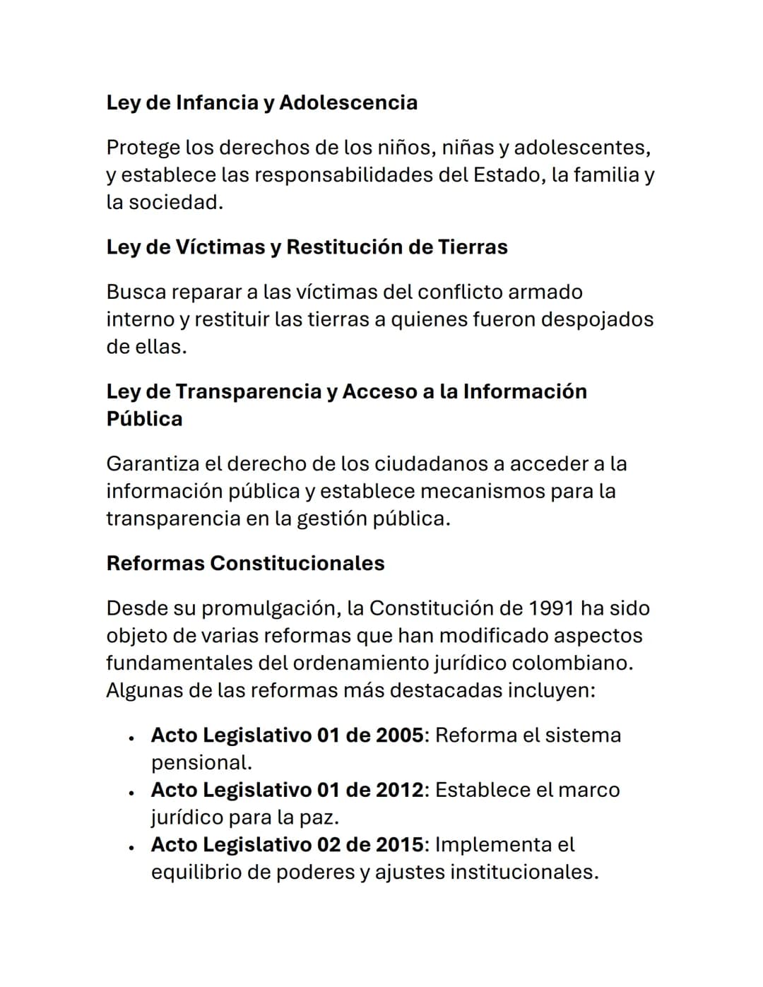 Constitución y Leyes
Colombianas
Introducción
La Constitución Política de Colombia, promulgada en
1991, es la máxima norma del ordenamiento 