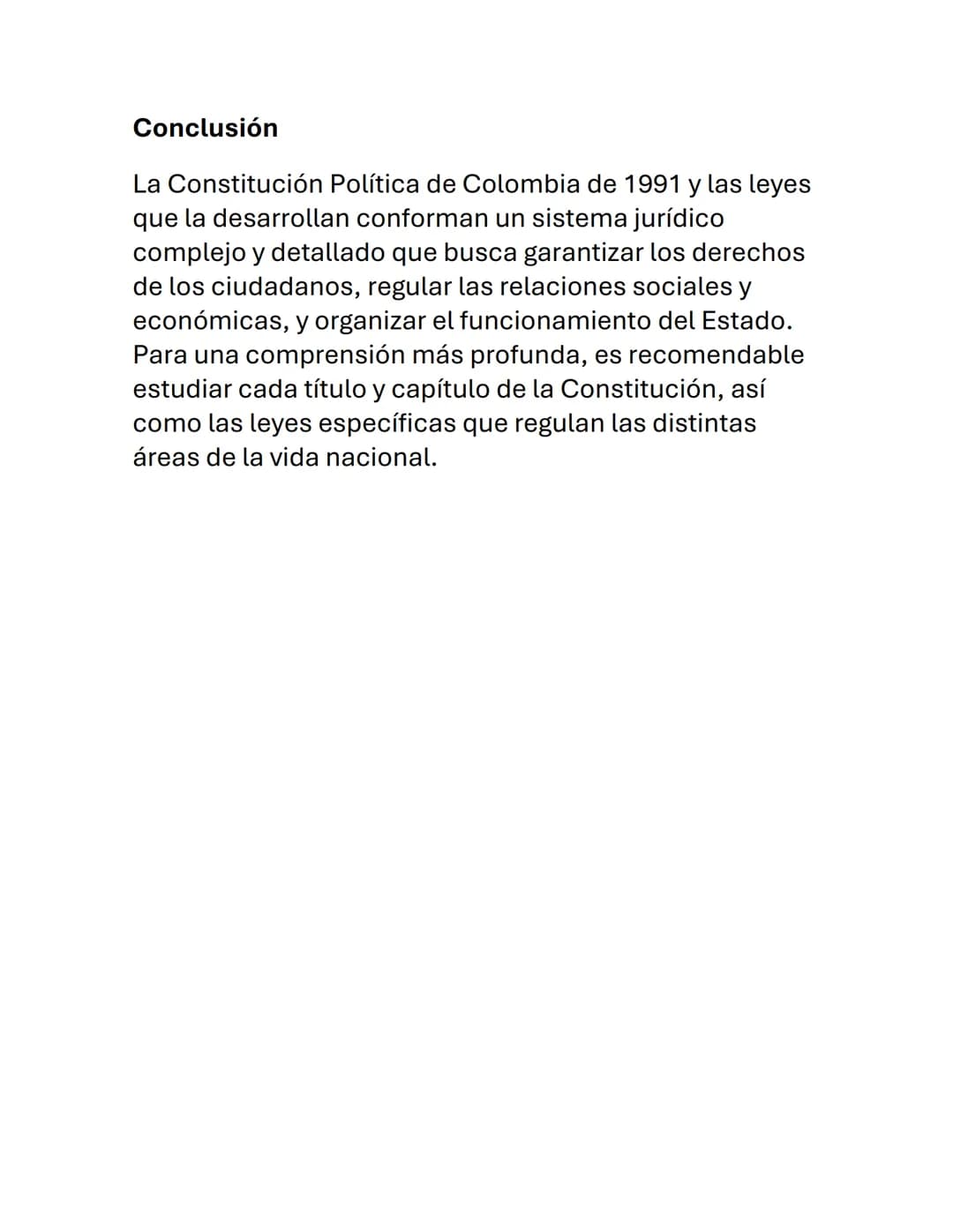 Constitución y Leyes
Colombianas
Introducción
La Constitución Política de Colombia, promulgada en
1991, es la máxima norma del ordenamiento 