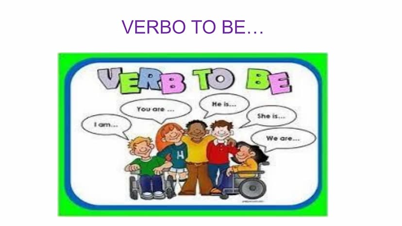 VERBO TO BE...
VERB TO BE
He is...
You are.
She is...
I am...
1000
H
We are... Que es...
El verbo to be es el verbo más utilizado en la leng