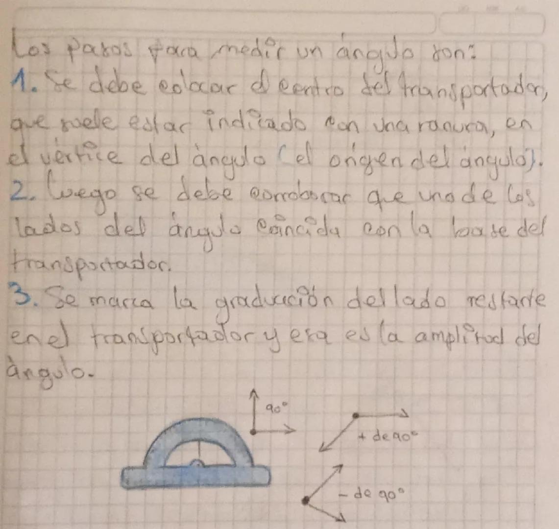 # ANGULOS

El ángulo es la porción del plano comprendida
entre dos semirrectas (lados) con un origen co-
món llamado vertice.
la medición de