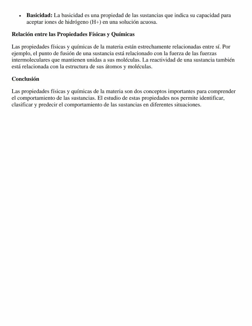 Propiedades Químicas y Físicas de la Materia
Introducción
La materia es todo aquello que ocupa espacio y tiene masa. Está formada por partíc