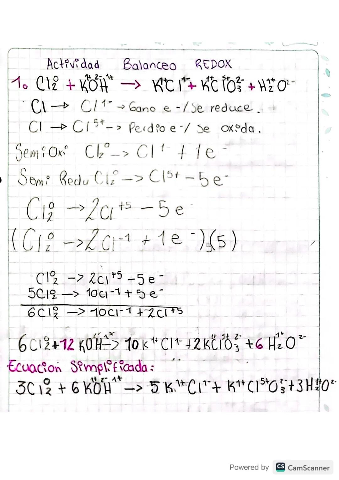 1 Balanceo REDOX
Estado de oxidacion = Electrones que un atomo puede
Janar, perder o compartir cyando je formo un compuesto.
El método está 