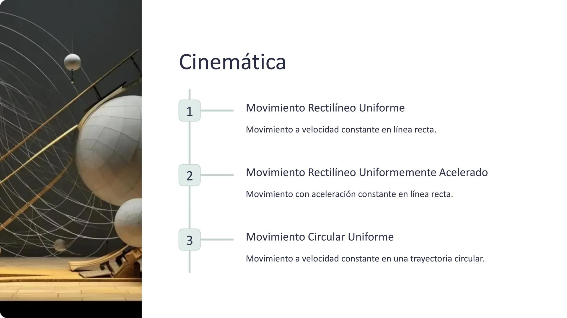 Mecánica

La mecánica es la rama de la física que estudia el movimiento y las
las fuerzas que lo producen. Abarca conceptos fundamentales co