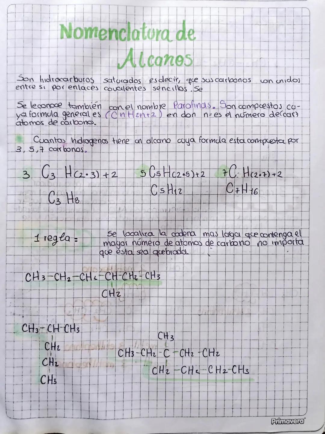 Nomenclatura de
Alcanos
Son hidrocarburos saturados es decir, que sus carbonos
entre si por enlaces covalentes sencillos. Se
can unidos
Se l