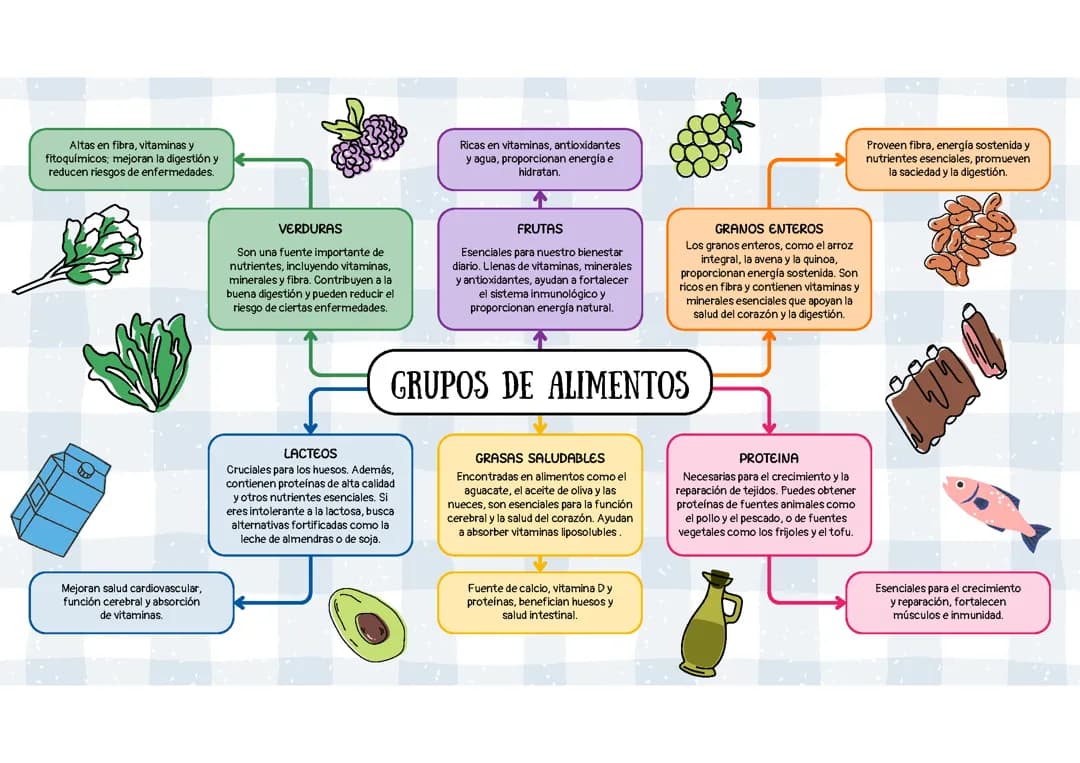 Los grupos de alimentos 