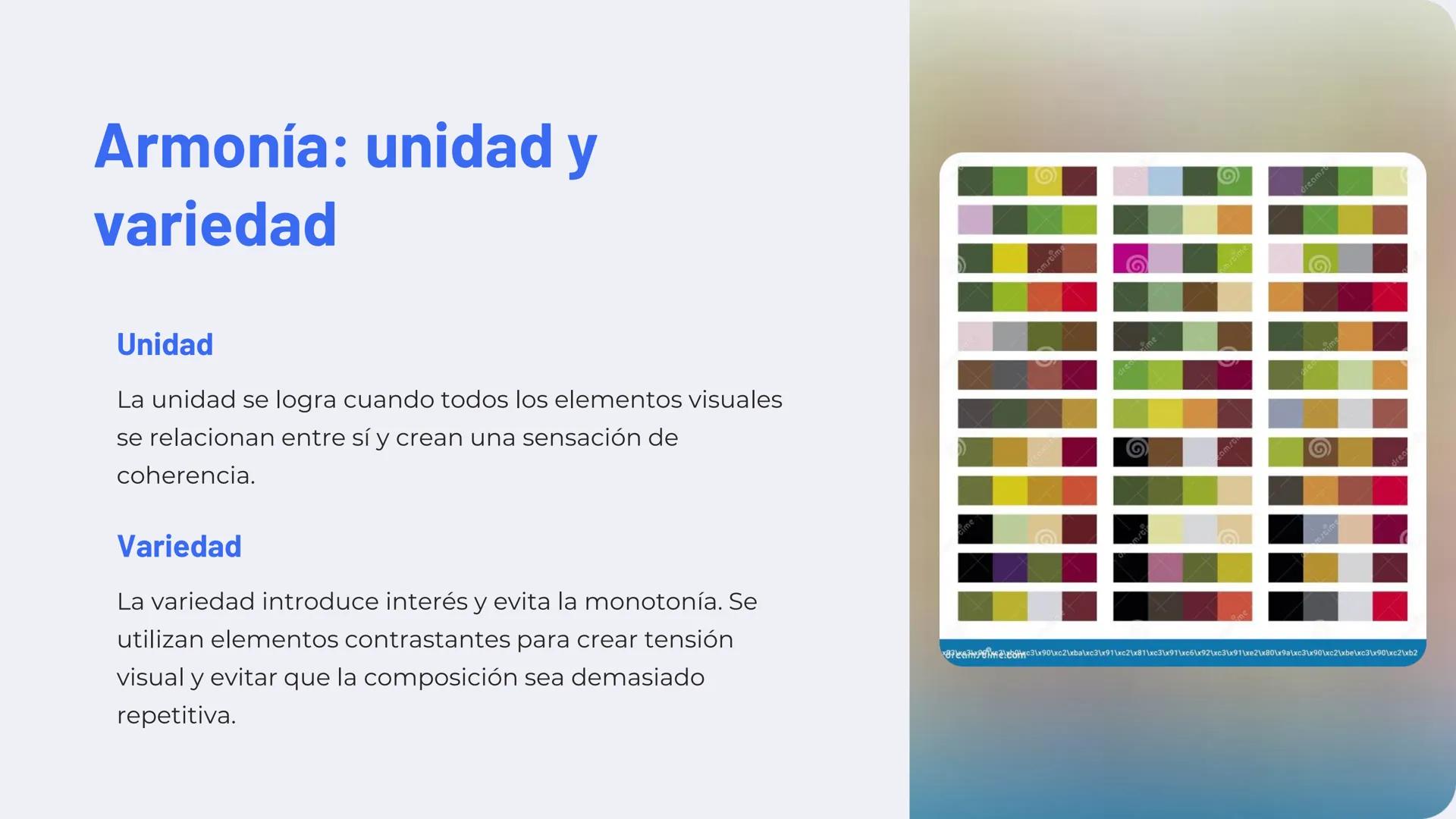 Introducción a los
principios de
composición
La composición es la organización de los elementos
visuales en una obra de arte. Es un proceso 